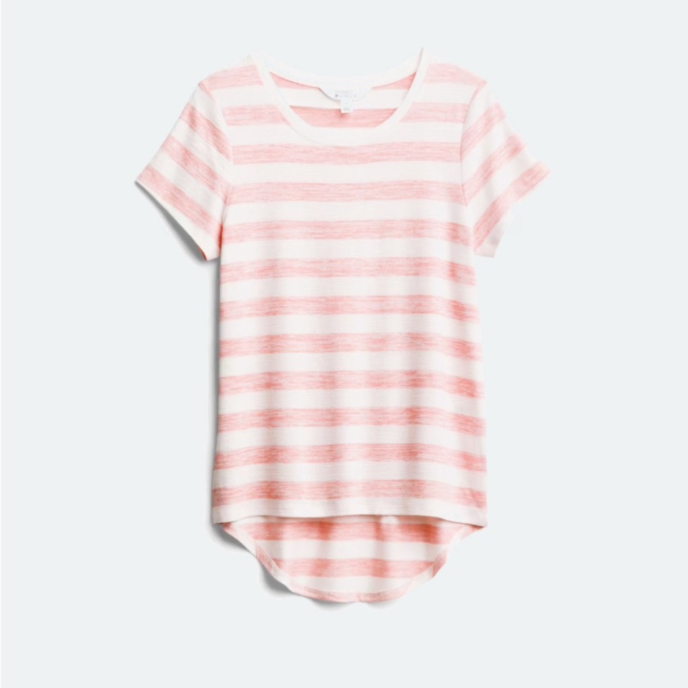 Market & Spruce Coral and White Striped Top size M
